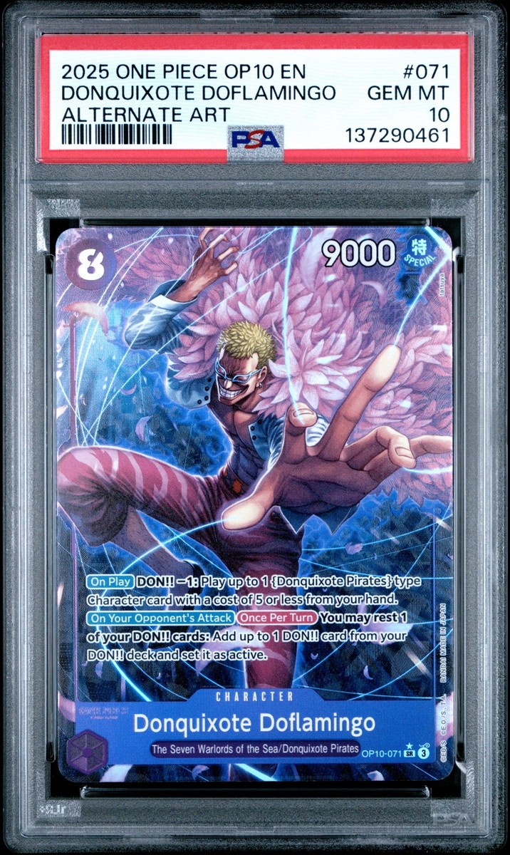 Donquixote Doflamingo PSA10 2025 One Piece Op10-Royal Blood