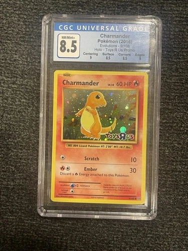 2016 Pokemon Evolutions Charmander Toys R Us Promo #9/108 CGC NM/MINT+ 8.5