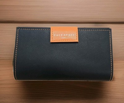 Face A Face Paris Eyeglasses Sunglasses Case Faux Leather Black/ Orange Stylish 