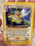 Pocket Scout - Dark Ampharos Pokémon Card 70 HP Holo Rare Team Rocket 11/105 LP