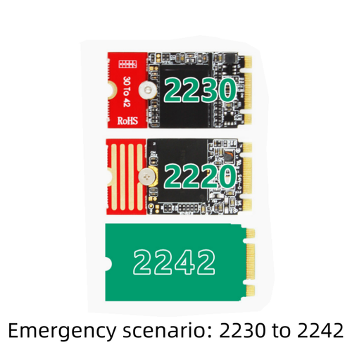 M.2 NGFF NVMe SSD 2230 2242 2260 to 2280 Length Extension Converter Bracket u - Photo 6/10
