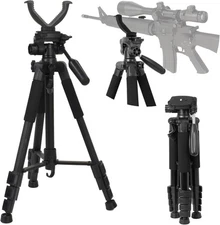 Rifle Shooting Rest Tripod with V Yoke Bracket V Shaped Gun Rack for Black 