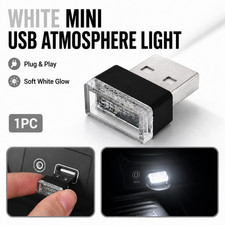 Usb White Led Mini Car Atmosphere Light Cigarette Lighter Interior Decor Light