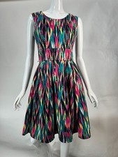 Calvin Klein Multicolor Abstract Print Fit & Flare Dress