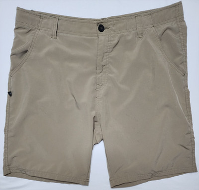 Denali Men's 36'' Stretch Waist Khaki Performance Tech Shorts w Zipper Pocket
