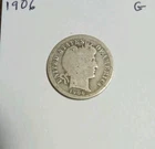 1906 Barber Dime - Good 90% Silver - Free Shipping