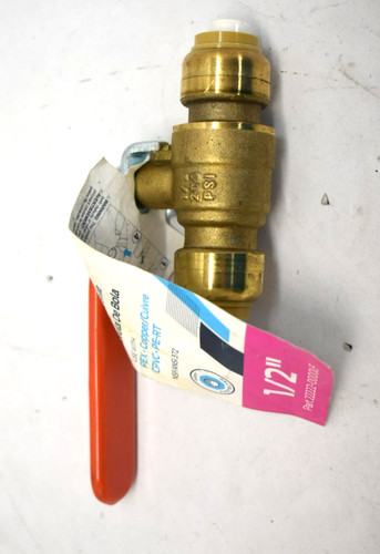 SharkBite Ball Valve 1/2" Push Fit Ball Valve Full Port PEX Copper 200 PSI