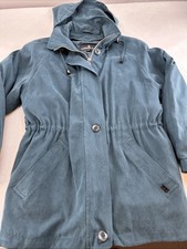 London Fog Coat Women Green Removable Lining/Hood Quilted Zip Front Small Petite