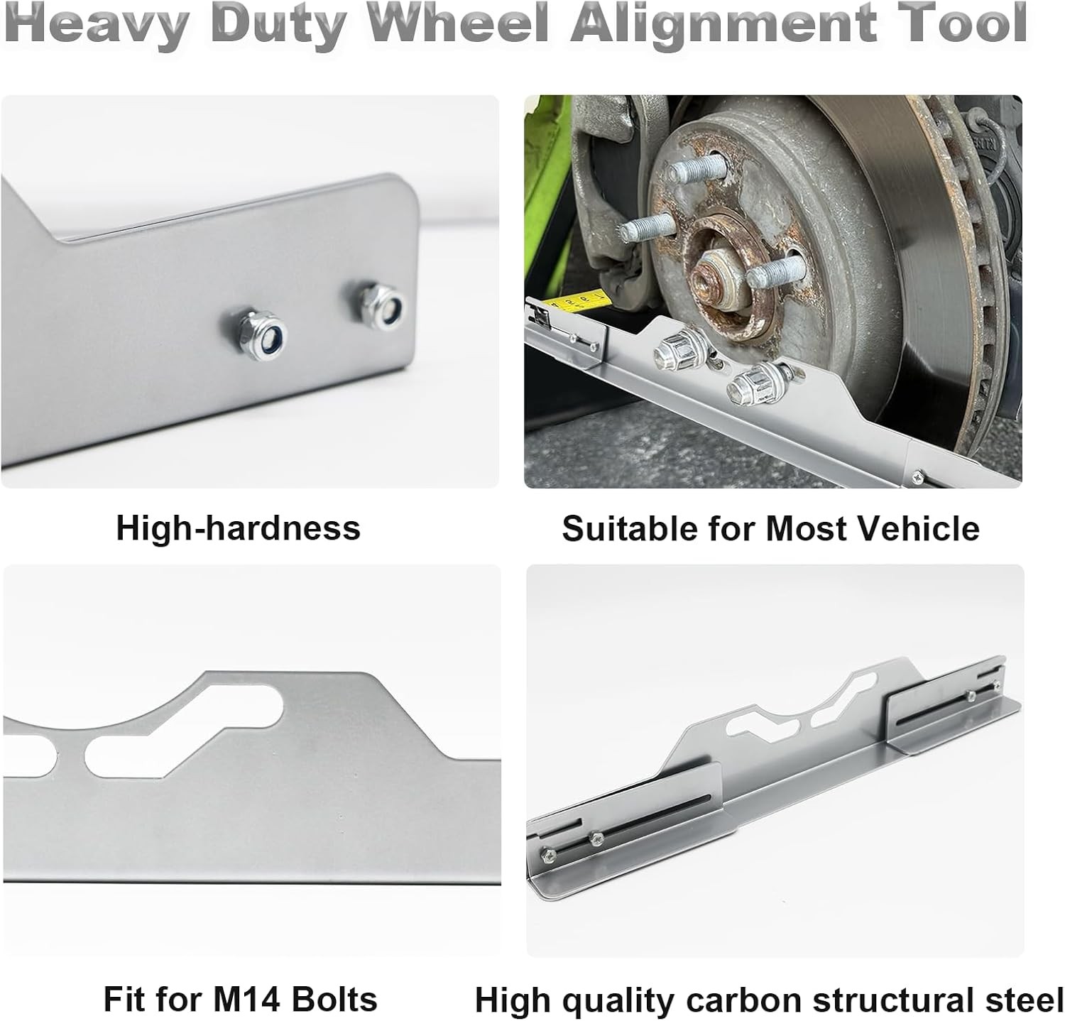 Wheel Alignment Tool with Tape Measures,Heavy Duty Toe Alignment Tool Plates,Car
