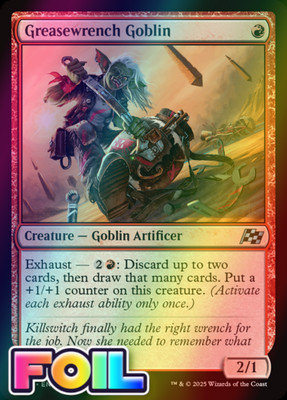 x1 Greasewrench Goblin DFT Aetherdrift MTG 132 FOIL UNCOMMON M/NM