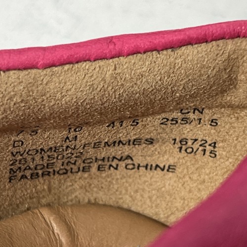 Clarks artisan Womens 10 M Pink Orange Leather Flats Comfort Casual Slip On Shoe - Picture 10 of 11