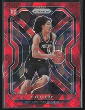CJ Elleby 2020-21 Panini Prizm Red Ice Prizms #283 RC Portland Trail Blazers