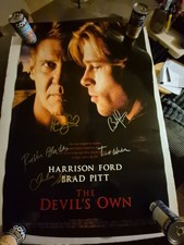 the DEVIL'S  OWN -HARRISON  FORD  CAST SIGNED MOVIE POSTER-w/COA            ekim