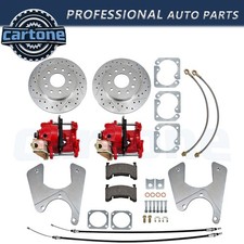 Rear Disc Brake Kit W Red Calipers For 1968-1974 Gm Fx-body 10 12 Bolt Set Rear Disc Brake Kit W Red Calipers For 1968-1974 Gm Fx-body 10 12 Bolt Set