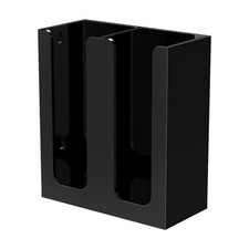 Acrylic Coffee Cup and Lid Storage Organizer Holder, 2 Compartments, Black