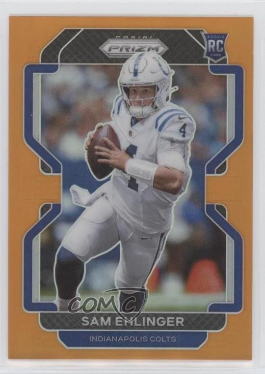 2021 Panini Prizm Rookie Orange Prizm 16/249 Sam Ehlinger #395 10up
