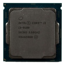 2pc LOT - Intel 8th Gen Core i3-8100 SR3N5 3.60GHz 4-Core LGA-1151 Desktop CPU