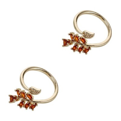 Set of 2 Verstellbare Ringe Damen Blatt Aussagering Blattschmuck