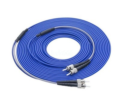 Indoor Armored Fiber Patch Cord Duplex SM ST-ST UPC FTTH Fiber Cable Jumper 30M