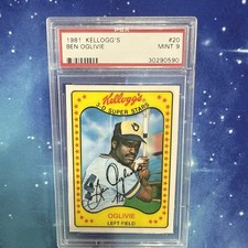 1981 Kellog’s Ben Oglivie PSA 9