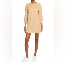 Reformation Sweater Dress Ribbed Camel Tan XL Minimalist Casual Dress