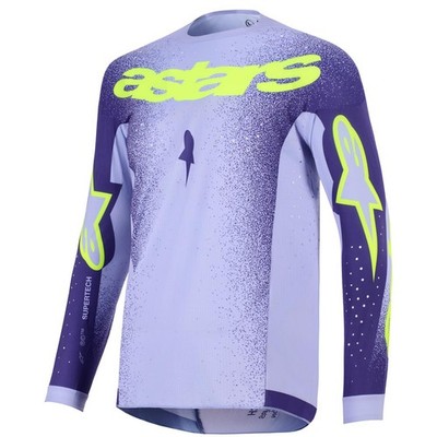 Alpinestars MX Jersey Supertech Scenz - Lila/Flo Gelb