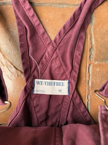 We The Free People Salopette Denim Gamba Dritta Donna Medium Marrone - Foto 2 di 9