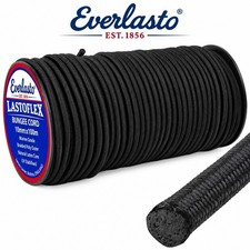 EVERLASTO BLACK ELASTIC BUNGEE ROPE SHOCK CORD 4MM 6MM 8MM 10MM VARIOUS LENGTHS