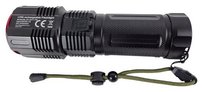Superstarke Profi Taschenlampe 2500 Lumen 500m - 30W - superhell Zoom Ladekabel