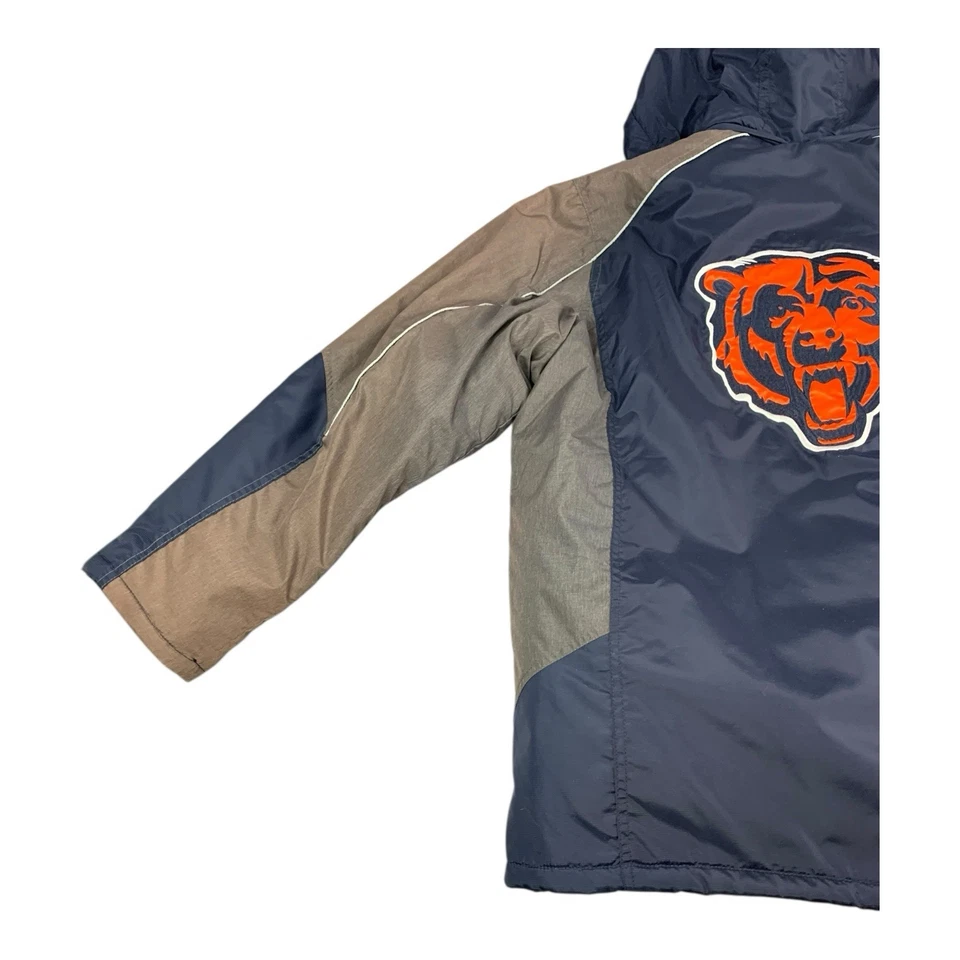 Jaqueta acolchoada de inverno Chicago Bears 3 em 1 azul cinza, NFL, masculina grande, VEJA FOTOS - Imagem 4 de 4