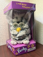 Vintage 1998 Tiger Electronics Furby 70-800 Grey Striped In Box Untested