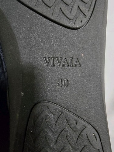VIVAIA Navy Blue Square Toe V-Cut Flats Knit Upper Margot 2.0 Women's EU 40 US 9 - Picture 3 of 6