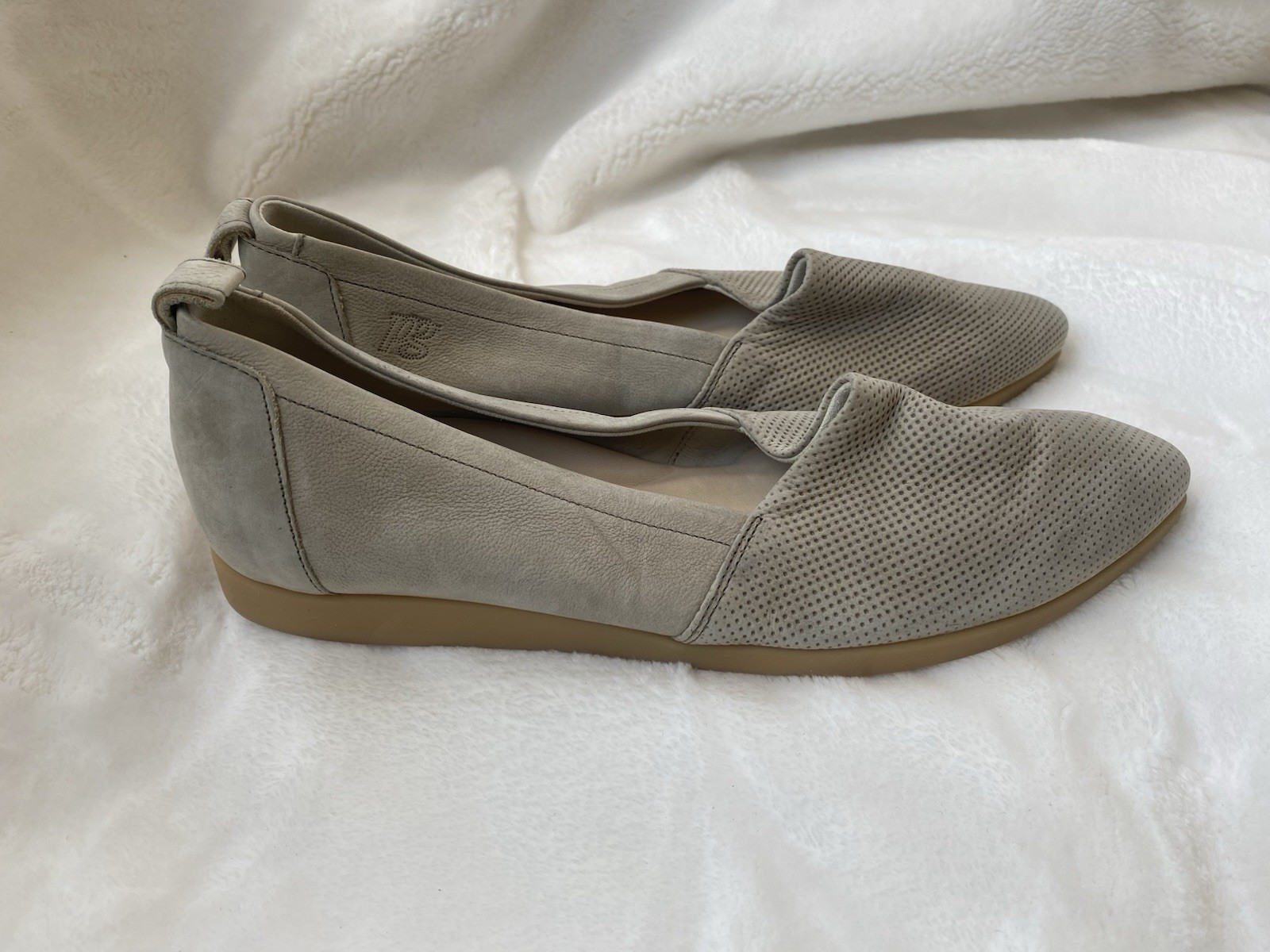 SAOLA NUOVO Paul verde beige suola super morbida ciabatta piatta taglia UK5 US7.5 EU38