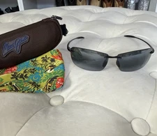 MAUI JIM Lighthouse MJ423-02 Polarized Japan Men's Sunglasses BLACK 65-13-127