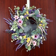 Lavender Wreath Spring Summer Artificial