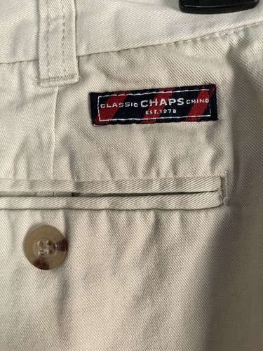 Chaps Ralph Lauren Flat Front Chino Shorts Youth Size 12 Stone / Light Khaki - Picture 4 of 4