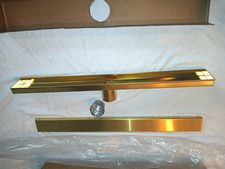 24" Linear Shower Drain Gold 304 Stainless Steel Tile Insert Grate Floor Drain