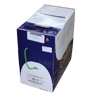 1000ft CAT6E Bulk Network Cable UTP/CMR 550MHz Unshielded Solid  Green