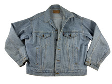 Vintage Levi's 70507 Denim Trucker Jacket USA Made Red Tab Mens's Large L