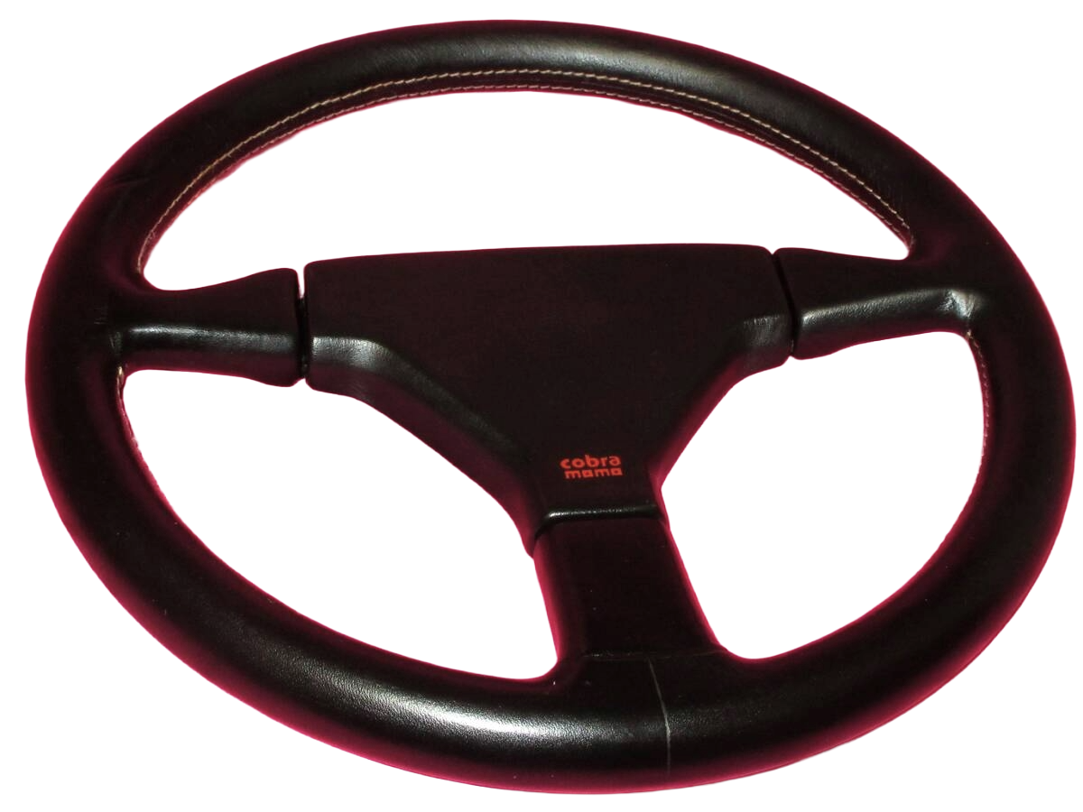 MOMO Cobra Steering Wheel 360mm Black Leather BMW E30 E36 VW Golf