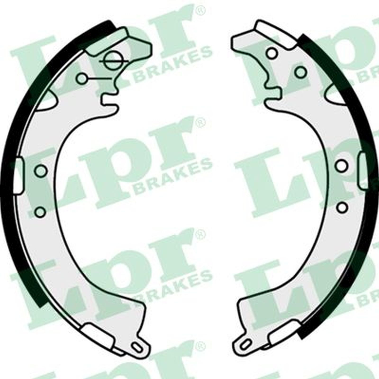 ORIGINAL® Lpr Bremsbackensatz Hinten für Toyota CAMI Geländewagen geschlossen