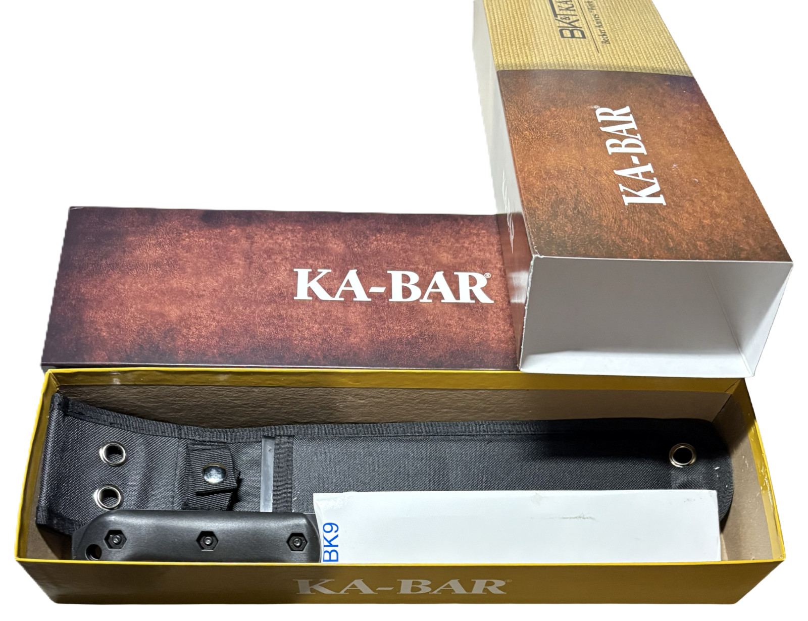 KA-BAR Becker BK9 Combat Bowie Knife | 9.25" Full Tang Blade w/ Black Sheath USA