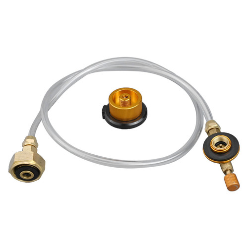 Camping Stove Gas Adapter Connects to Propane and Butane Cylinders for Cooking - Picture 9 of 12