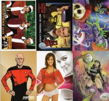 Lot of SIX (6) different Promotional cards (2011-2025): Various products