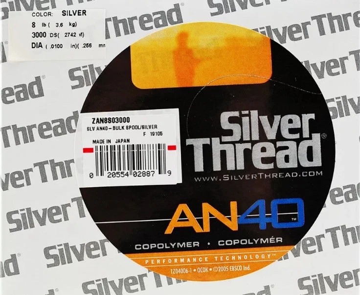 HILO DE PLATA (3000 YARDAS-8 LB PRUEBA COPOLÍMERO LÍNEA DE PESCA EN COLOR PLATA) Foto 2 de 2