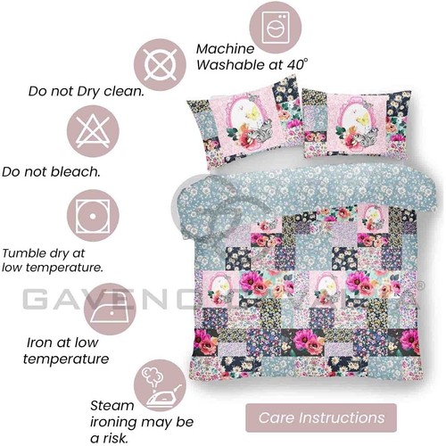 4 PCS Complete Bedding Set Duvet Quilt Cover Fitted Sheet Pillowcase Double King - Picture 203 of 203