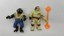 1993 Playmates TMNT Universal Monsters Leo WolfMan & Mummy Raph Glow in the Dark