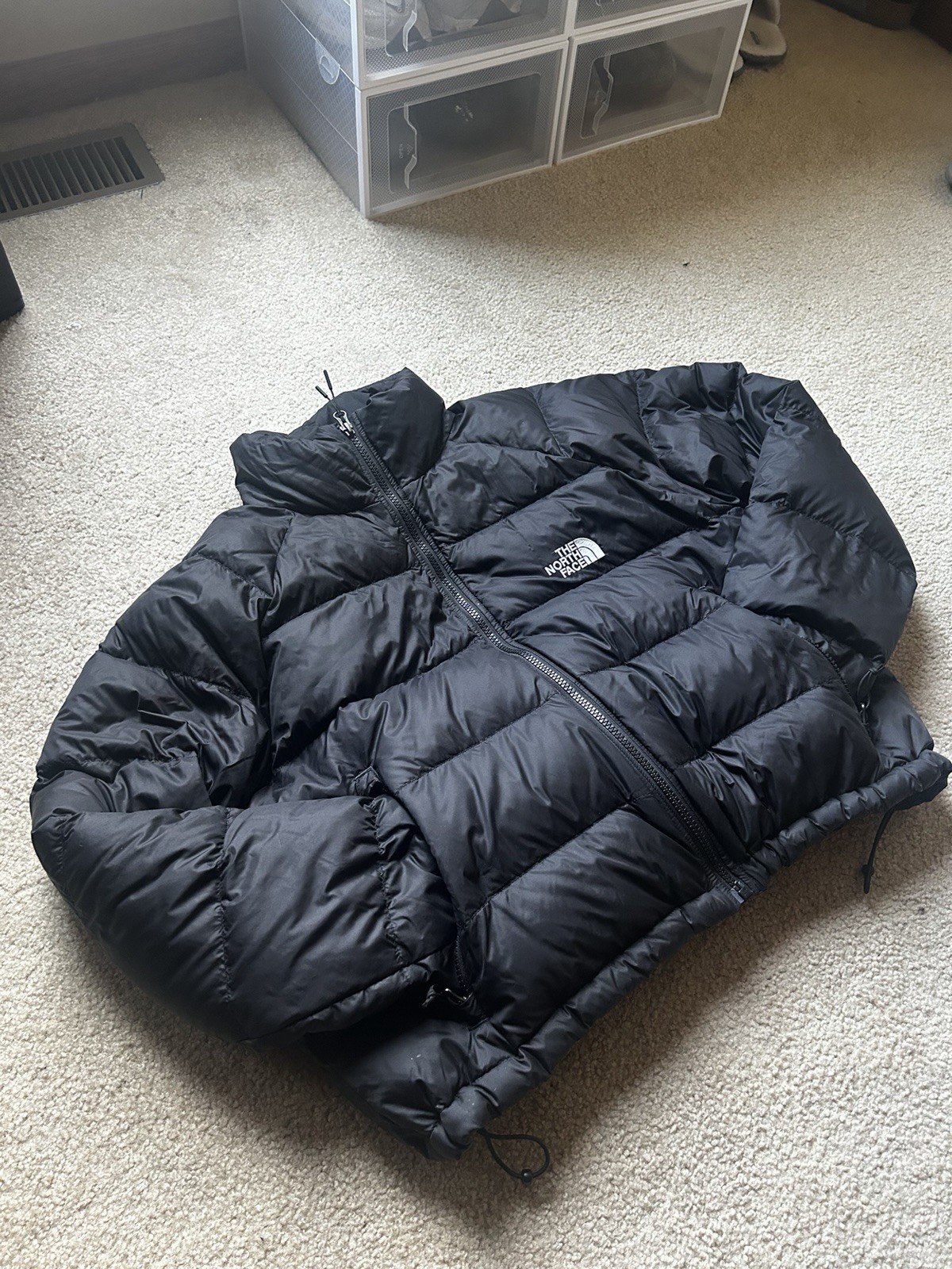 The North Face Hydrenalite Down Puffer Jacket Black XL Quilted Full Zip