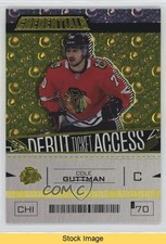 2023-24 Upper Deck Credentials Debut Ticket Access Yellow Cole Guttman READ 1l64