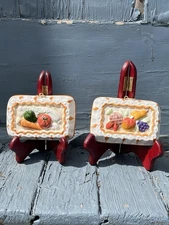 Vintage Himark Gourmet Kitchen Ceramic Harvest Wall Hangings Jello Mold Decor